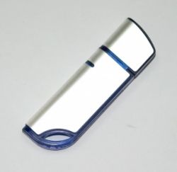 VF-404 алюминиевая флешка с пластиковыми вставками Синяя 8GB