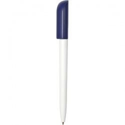 PR0006 Ручка с поворотным механизмом бело-синяя